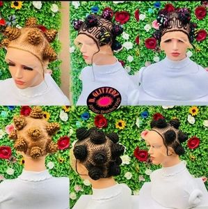 BANTU KNOTS BRAIDED WIGS ON  FULL LACE CLOSURE (BLONDE, BLACK AND BLACK / COLORS
